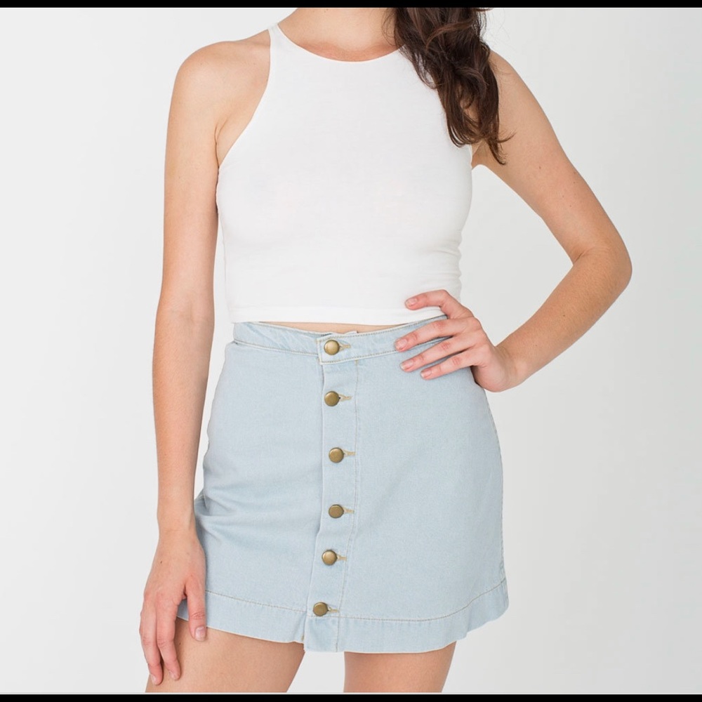 Denim Button Down Skirt